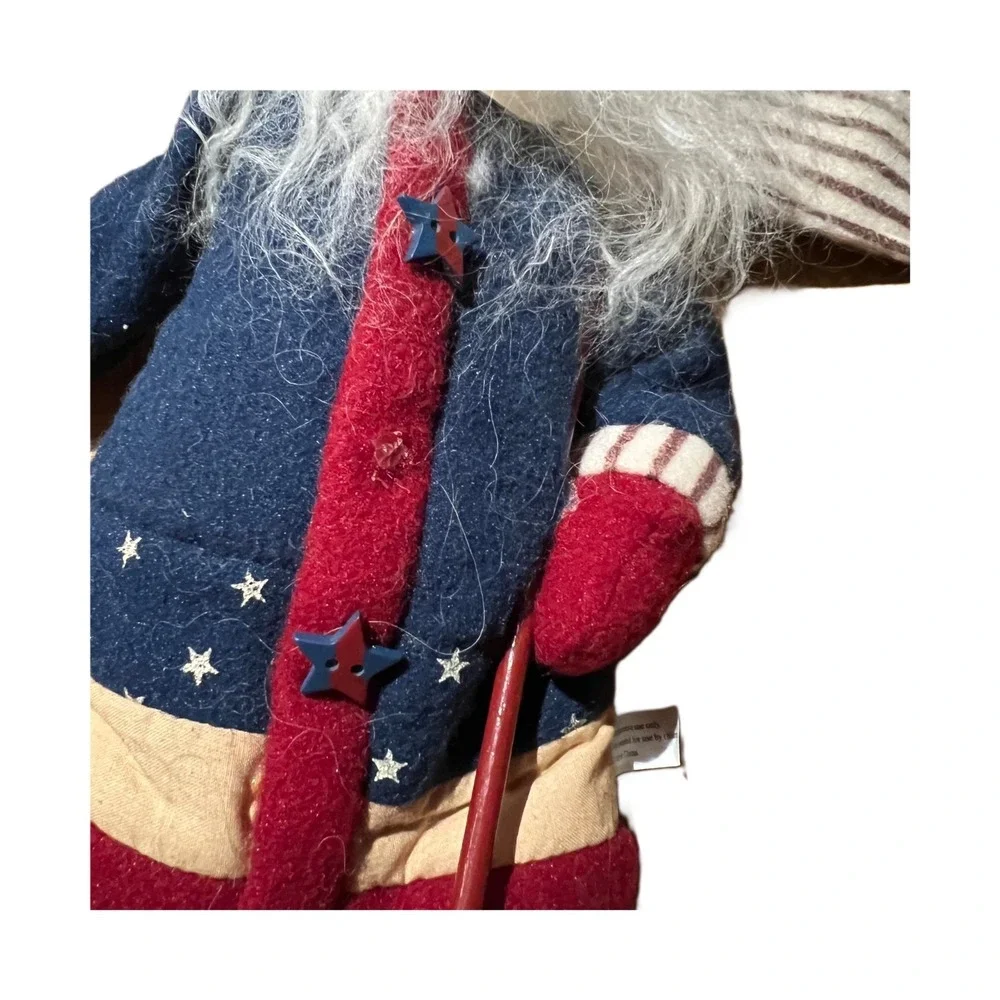 Primitive Americana Patriotic Santa Doll 16